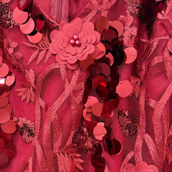EUC Boston Proper Red Sequin Embellished Dress - Picture 2 of 5